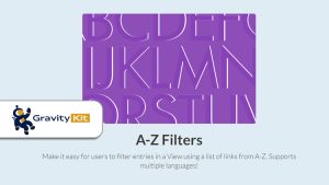 GravityView A-Z Filters Extension WordPress Plugin